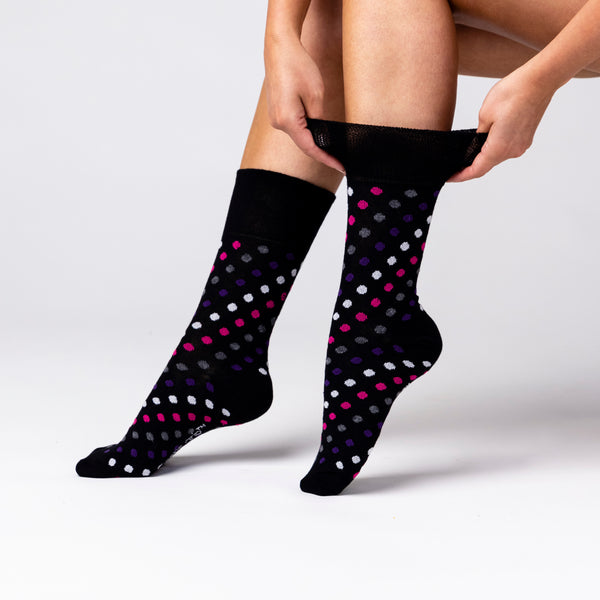 3 Paar Damen-Baumwollsocken – Multi Dot