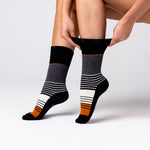 Load image into Gallery viewer, 3 Pairs Ladies Cotton Socks - Sedimentary Stripe