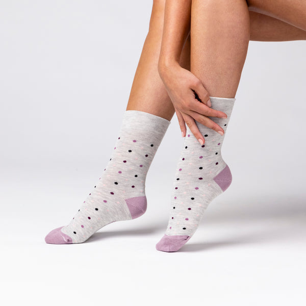 3 Paar Damen Baumwollsocken - Ritz Schwarz/Grau/Pflaume
