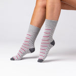 Load image into Gallery viewer, 3 Pairs Ladies Cotton Socks - Celia Spot/Stripe