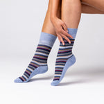 Load image into Gallery viewer, 3 Pairs Ladies Cotton Socks - Intellect Navy/Denim