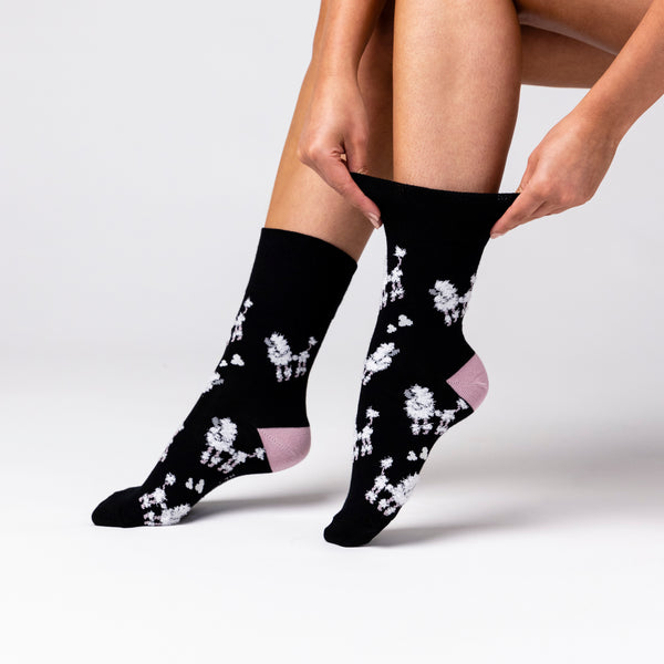 3 Pairs Ladies Fun Feet Cotton Socks - Posh Poodle