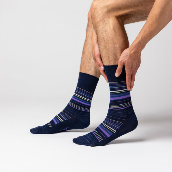 3 Pairs Men's Cotton Socks - Homestead Stripe