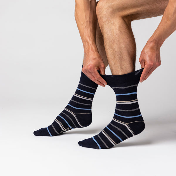 3 Pairs Men's Cotton Socks - Sea Breeze