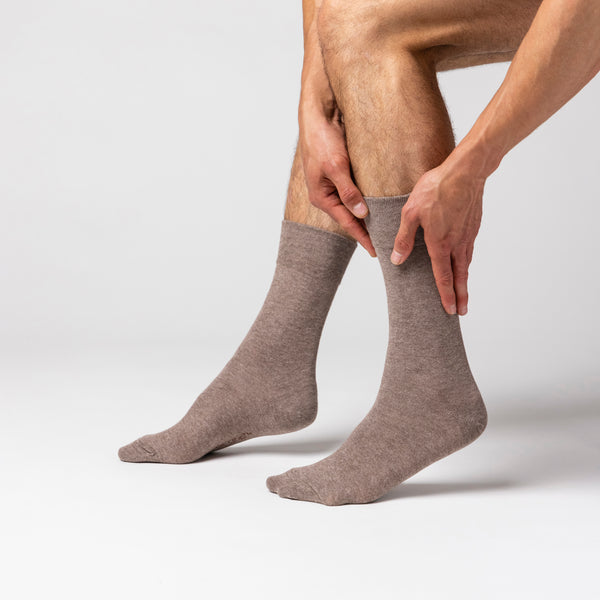 3 Pairs Men's Bigfoot Cotton Socks - Brown Mix