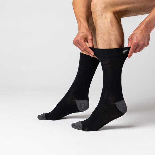 3 Pairs Men's Apex Cotton Socks - Black