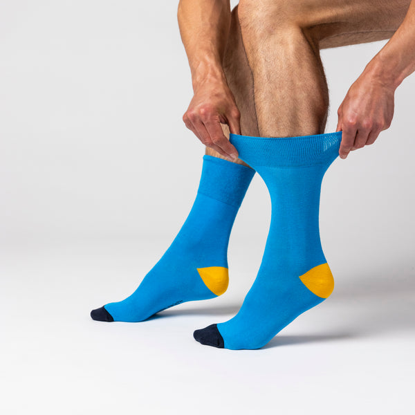 3 Pairs Men's Colourburst Cotton Socks - Modern Hue