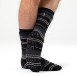 Load image into Gallery viewer, 1 Pair Men's Raynaud's Thermal Slipper Socks - Black Stripe