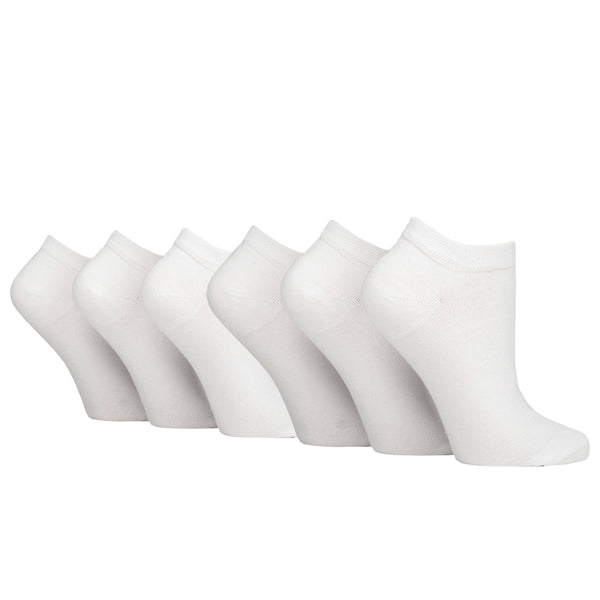 6 Paar Damen-Sneakersocken für Diabetiker - Weiß