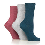 Load image into Gallery viewer, 3 Pairs Ladies Diabetic Socks - Coral Mix