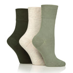 Lade das Bild in den Galerie-Viewer, 6 Paar Diabetikersocken für Damen - Khaki Mix