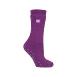 Load image into Gallery viewer, 1 Pair Ladies Raynaud's Thermal Slipper Socks - Violet