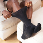 Load image into Gallery viewer, 3 Pairs Diabetic Slipper Socks - Black