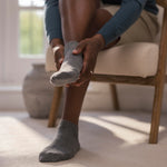 Load image into Gallery viewer, 6 Pairs Men's Diabetic Trainer Socks - Grey