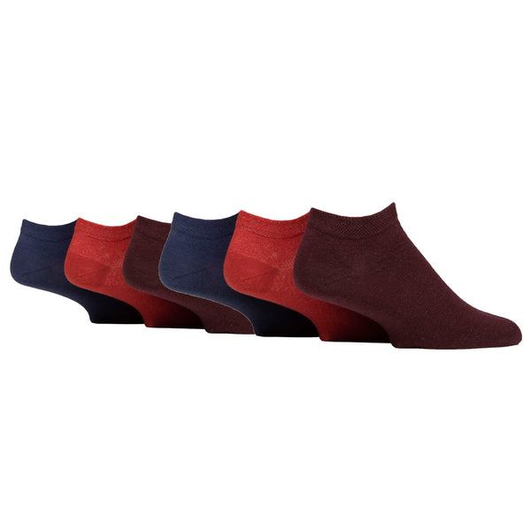 6 Paar Herren-Sneakersocken für Diabetiker - Orange Mix