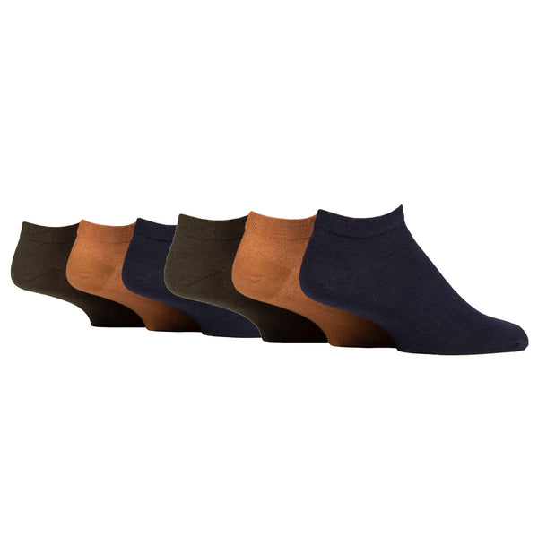 6 Paar Herren-Sneakersocken für Diabetiker - Ocker-Mix