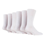 Lade das Bild in den Galerie-Viewer, 6 Paar Diabetikersocken für Herren - Weiß