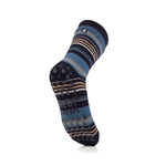 Load image into Gallery viewer, 1 Pair Men's Raynaud's Thermal Slipper Socks - Navy Stripe
