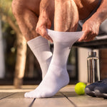 Load image into Gallery viewer, 3 Pairs Mens Sports Socks - White