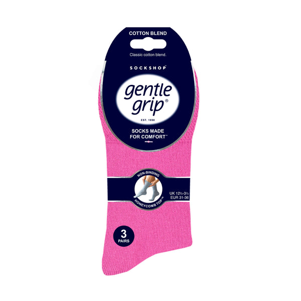 3 Paar Kinder-Baumwollsocken - Rosa/Lila