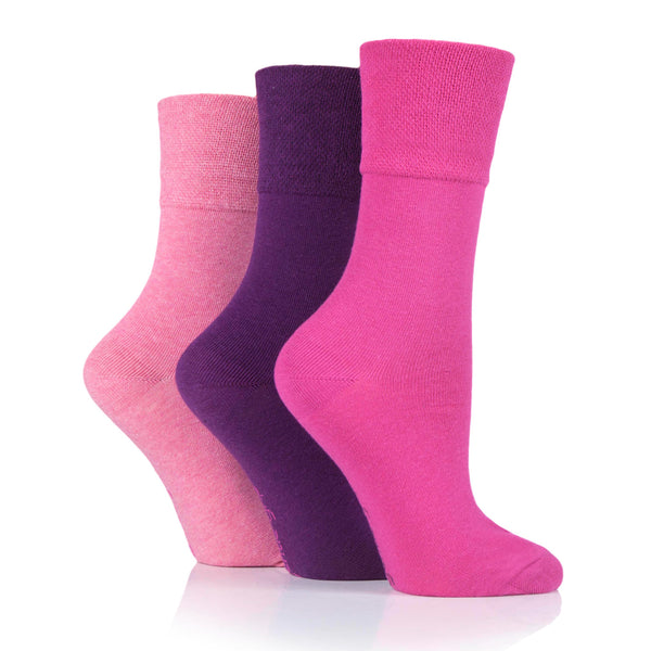 3 Paar Kinder-Baumwollsocken - Rosa/Lila