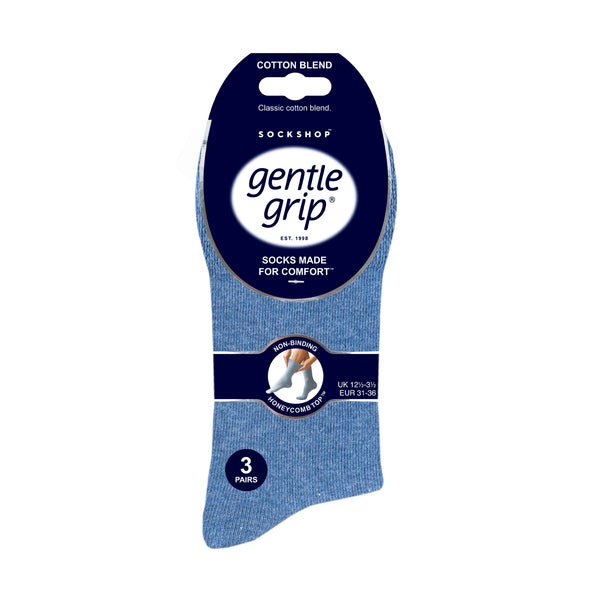 3 Pairs Kids Cotton Socks - Blue