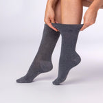 Load image into Gallery viewer, 3 Pairs Ladies Plain Cotton Socks - Charcoal