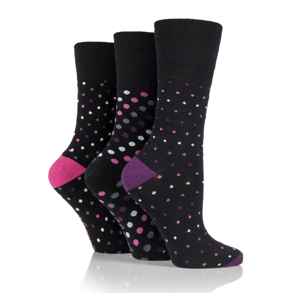 3 Paar Damen-Baumwollsocken – Multi Dot