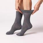 Load image into Gallery viewer, 3 Pairs Ladies Plain Cotton Socks - Black/Charcoal/Grey