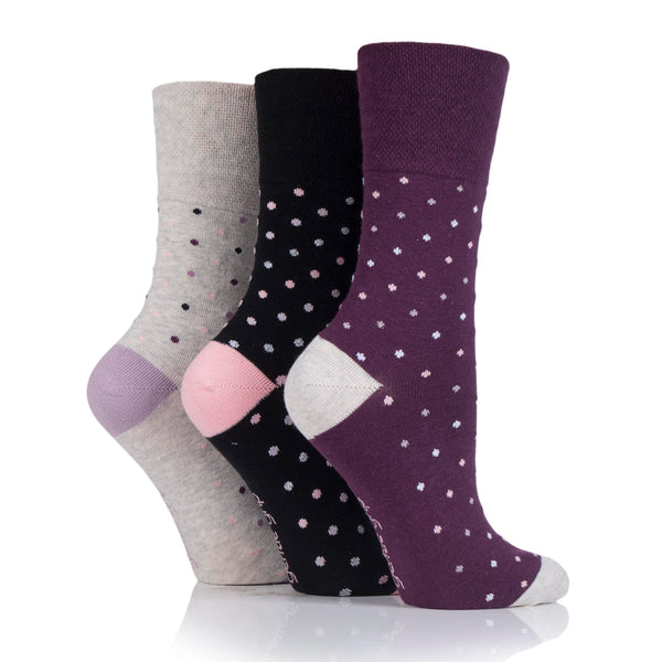 3 Paar Damen Baumwollsocken - Ritz Schwarz/Grau/Pflaume