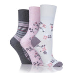 Load image into Gallery viewer, 3 Pairs Ladies Cotton Socks - English Rose