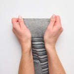 Lade das Bild in den Galerie-Viewer, 3 Paar Damen-Baumwollsocken mit verschiedenen Streifen, City-Muster, Grau