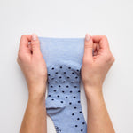 Load image into Gallery viewer, 3 Pairs Ladies Digital Dots Cotton Socks - Navy/Denim