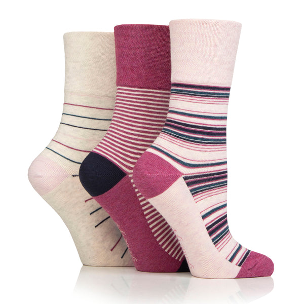 3 Paar Damen-Baumwollsocken – Embrace Mixed Stripe