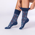 Lade das Bild in den Galerie-Viewer, 3 Paar Damen-Baumwollsocken – Heritage Spot/Stripe