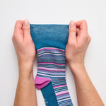 Lade das Bild in den Galerie-Viewer, 3 Paar Damen-Baumwollsocken – Flow Mixed Stripe