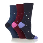 Load image into Gallery viewer, 3 Pairs Ladies Cotton Socks - Eclipse Polka Dot