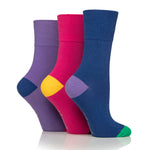 Load image into Gallery viewer, 3 Pairs Ladies Colourburst Cotton Socks - Colour Hybrid