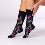 Load image into Gallery viewer, 3 Pairs Ladies Cotton Socks - Marl Climbing Rose