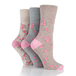 Load image into Gallery viewer, 3 Pairs Ladies Cotton Socks - Neutral