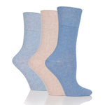 Load image into Gallery viewer, 3 Pairs Ladies Plain Cotton Socks - Eva Denim