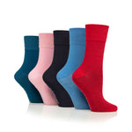Lade das Bild in den Galerie-Viewer, 5 Pairs Ladies Dry Comfort Socks - Colour Bloom