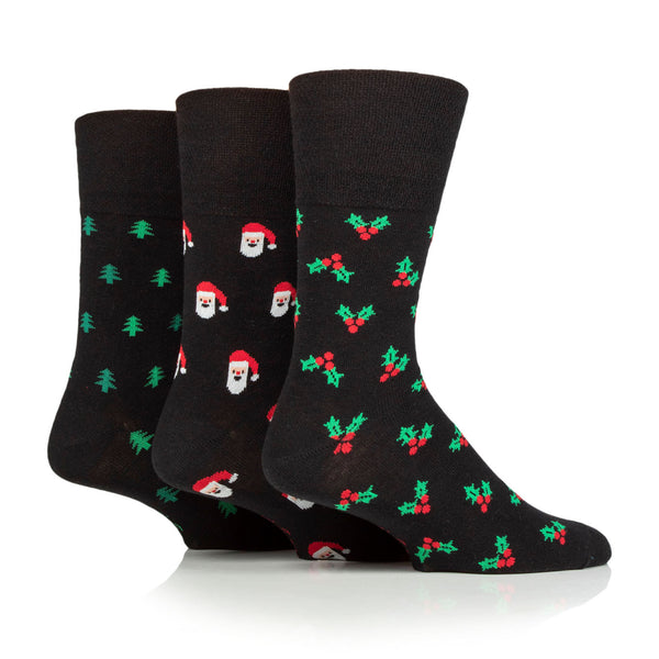 3 Paar Fun Feet Weihnachtssocken für Herren – Santa Mix