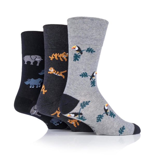 3 Paar Fun Feet Baumwollsocken für Herren – Born Free