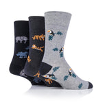 Load image into Gallery viewer, 3 Pairs Men's Fun Feet Cotton Socks - Born Free