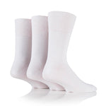 Load image into Gallery viewer, 3 Pairs Men's Plain Cotton Socks - White