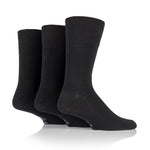 Load image into Gallery viewer, 3 Pairs Men's Plain Cotton Socks - Black