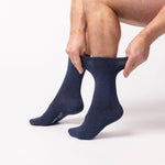 Load image into Gallery viewer, 3 Pairs Men's Bigfoot Cotton Socks - Blue Mix