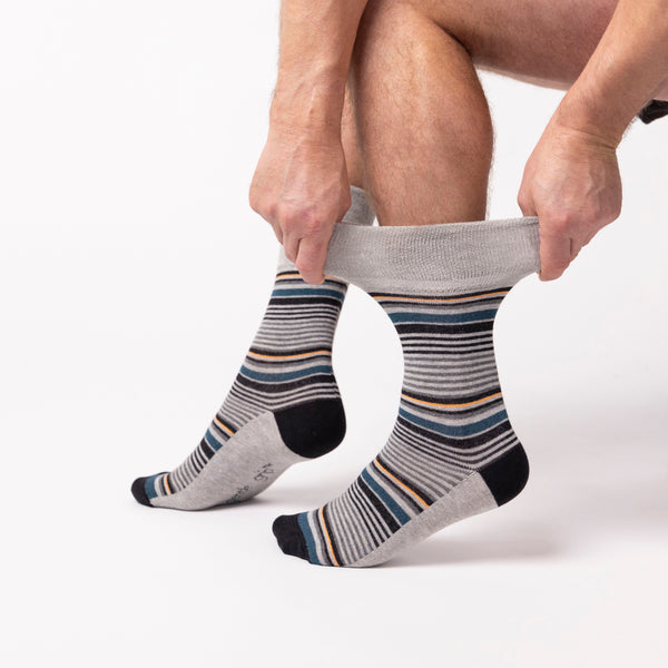 3 Pairs Men's Cotton Socks - Deco Noir