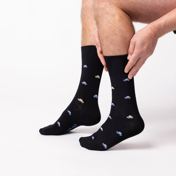 3 Pairs Men's Cotton Socks - Transport